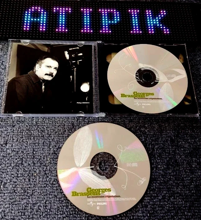 🎩 📀CD Duplo Georges Brassens - A Má Reputação - 45 Faixas 🥇 – photo 3